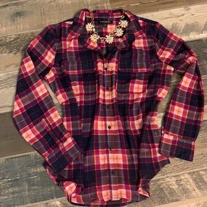 Banana Republic Sheer Button Up Blouse